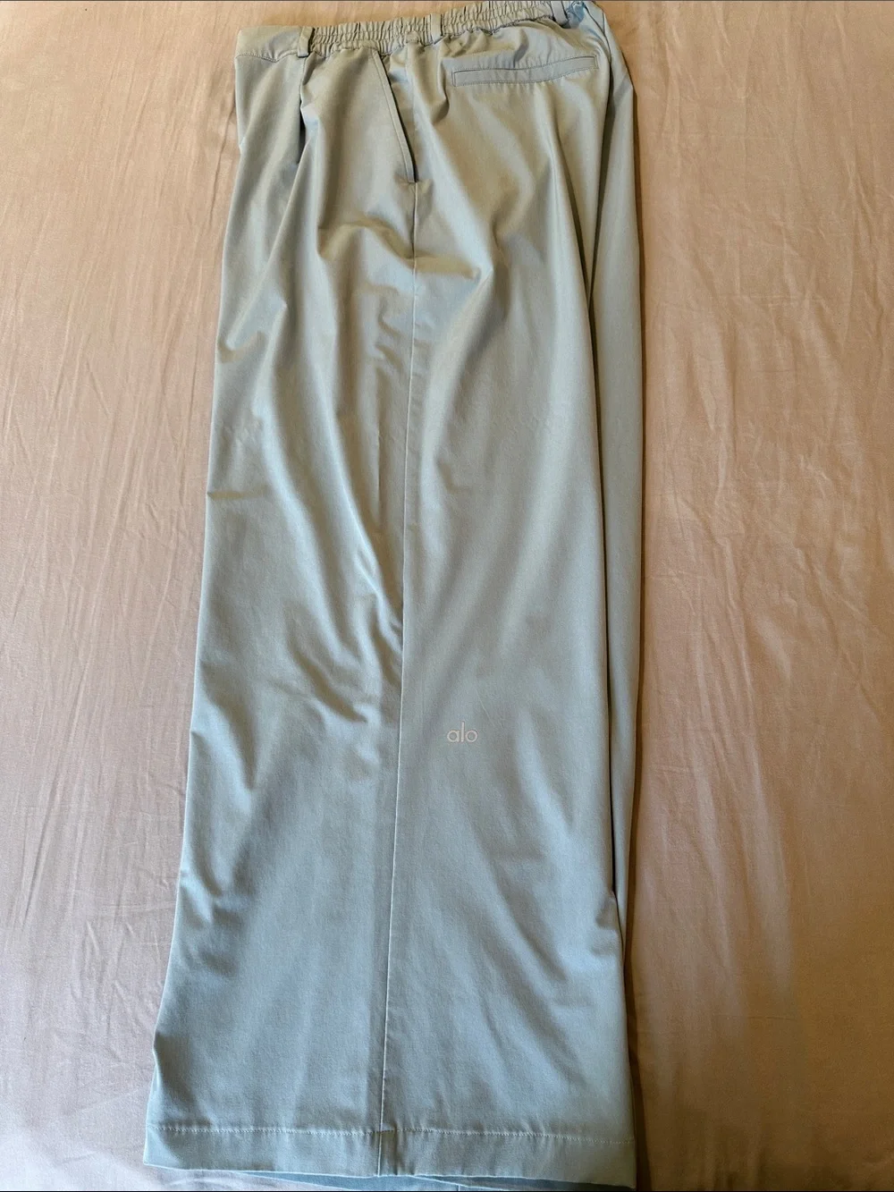 ALO Yoga Light Blue Wide-Leg High-Rise Trousers
